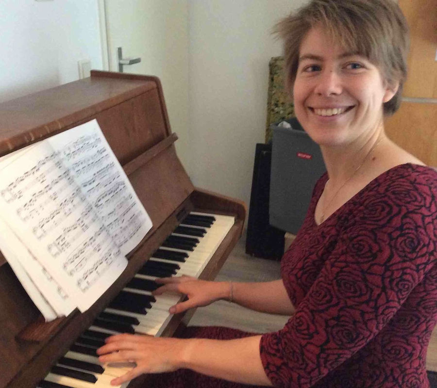 Kate at the piano